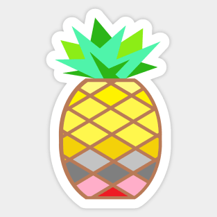 sunshine fruit pineapple brown Sticker